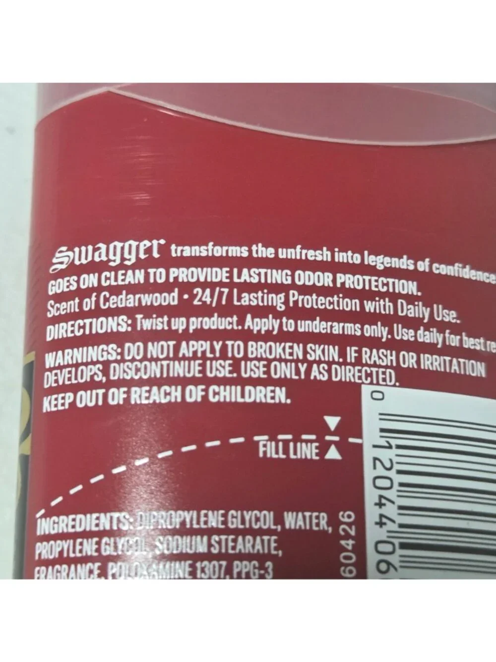 Old Spice Swagger Cedarwood Aluminum Free Deodorant Odor Protection 1.9 Oz